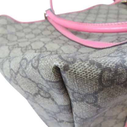 Gucci Gg Supreme Tote Bag Pvc Canvas Brown 197953