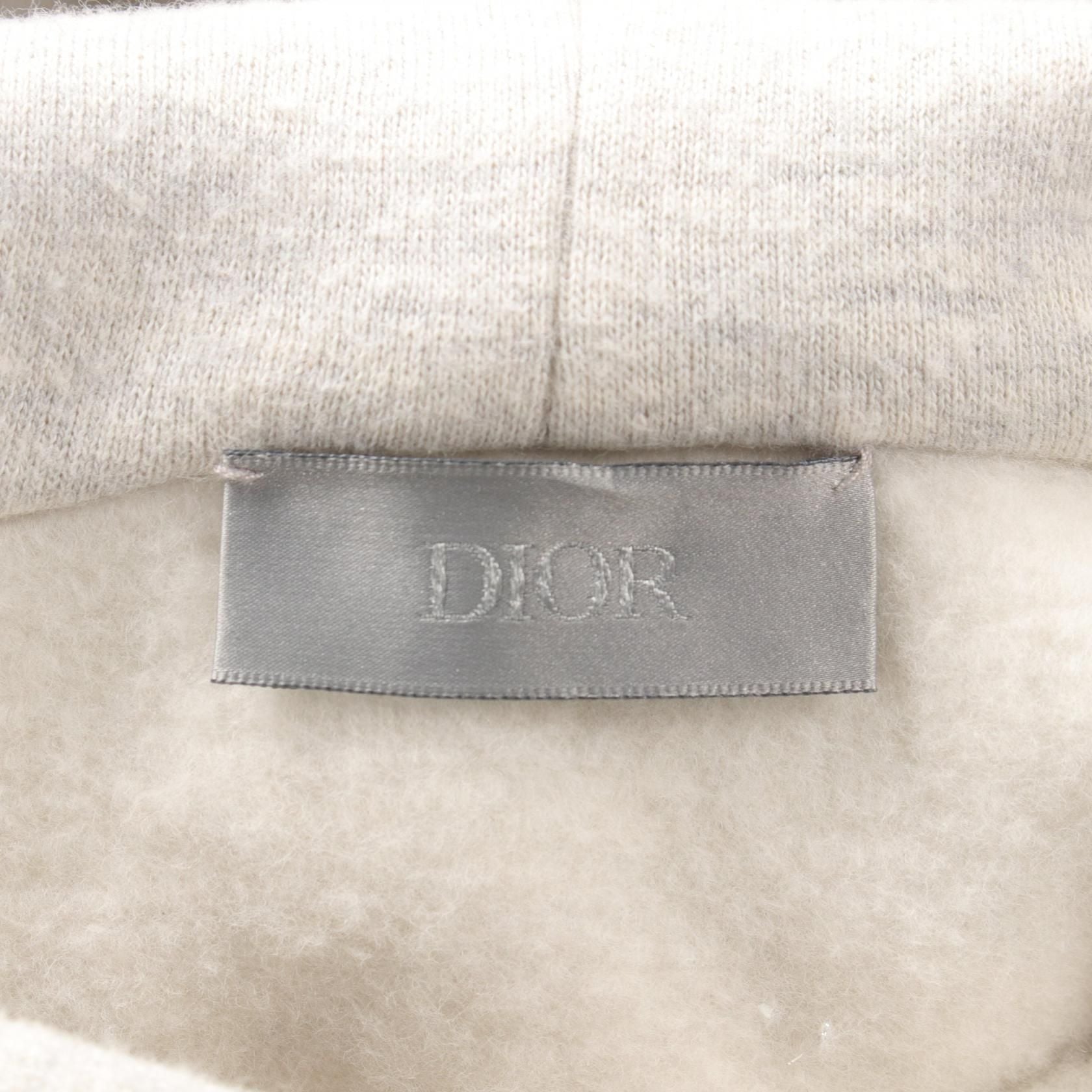 Dior _ Erl Hoodie Tops 313j 646a 0815 Cotton Polyester Gray Silver Mens M