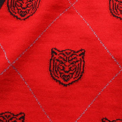 Gucci Cardigan Red Navy White Wool 474319