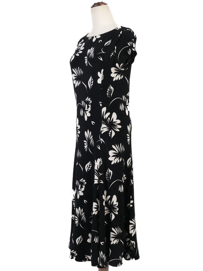 Excellent Ralph Lauren Black Floral Dress Size S Women&