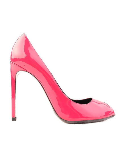 Excellent Saint Laurent Pink High-Heeled Peep-Toe Shoes Size 39