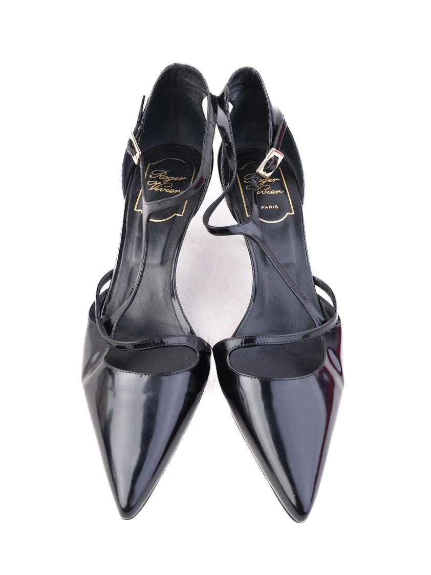 Excellent Roger Vivier Black Patent Leather High Heels Size 37