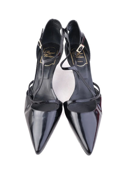 Excellent Roger Vivier Black Patent Leather High Heels Size 37