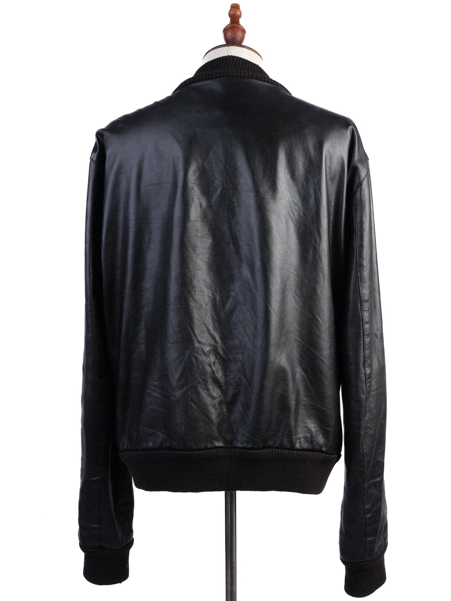 Excellent Dolce Gabbana Black Wool Bomber Jacket for Men