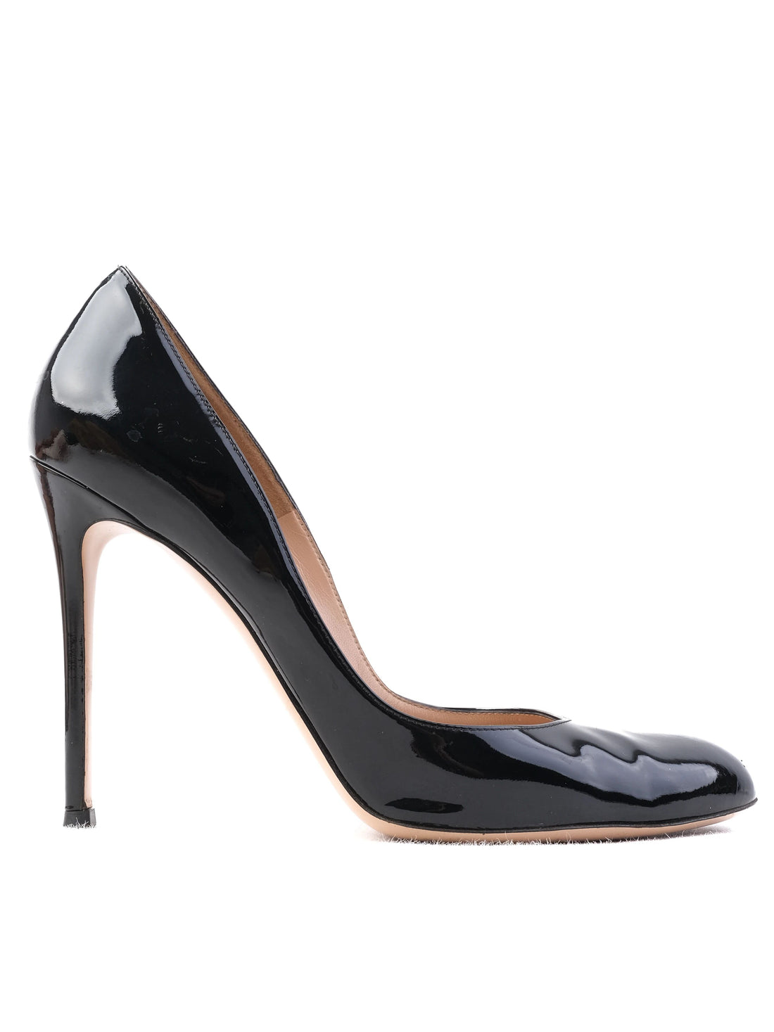 Excellent Gianvito Rossi Black Patent Leather High Heel Shoes Size 41.5