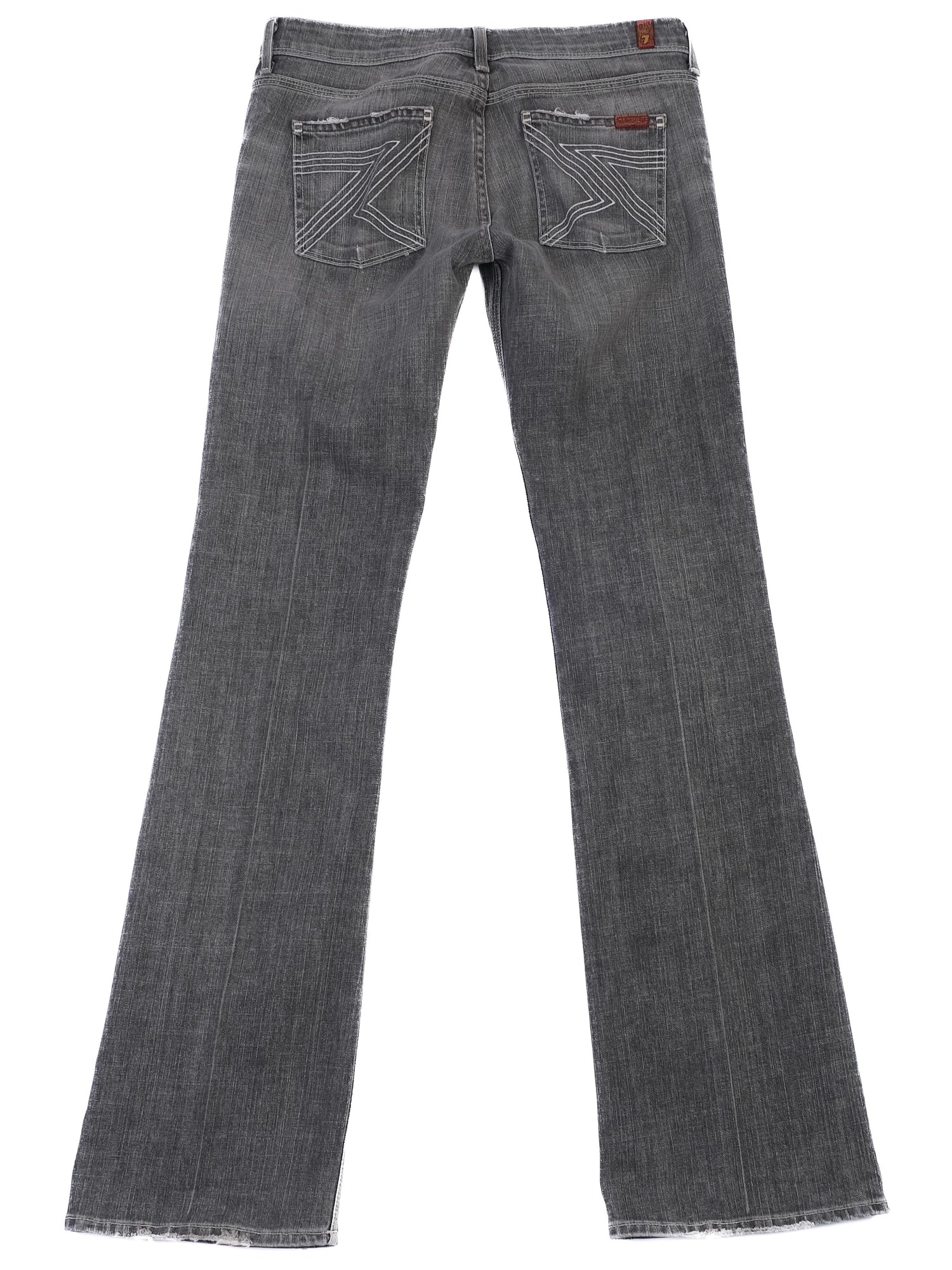 Excellent 7 For All Mankind Gray Flared Denim Jeans Size M