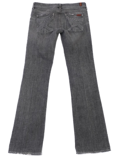 Excellent 7 For All Mankind Gray Flared Denim Jeans Size M