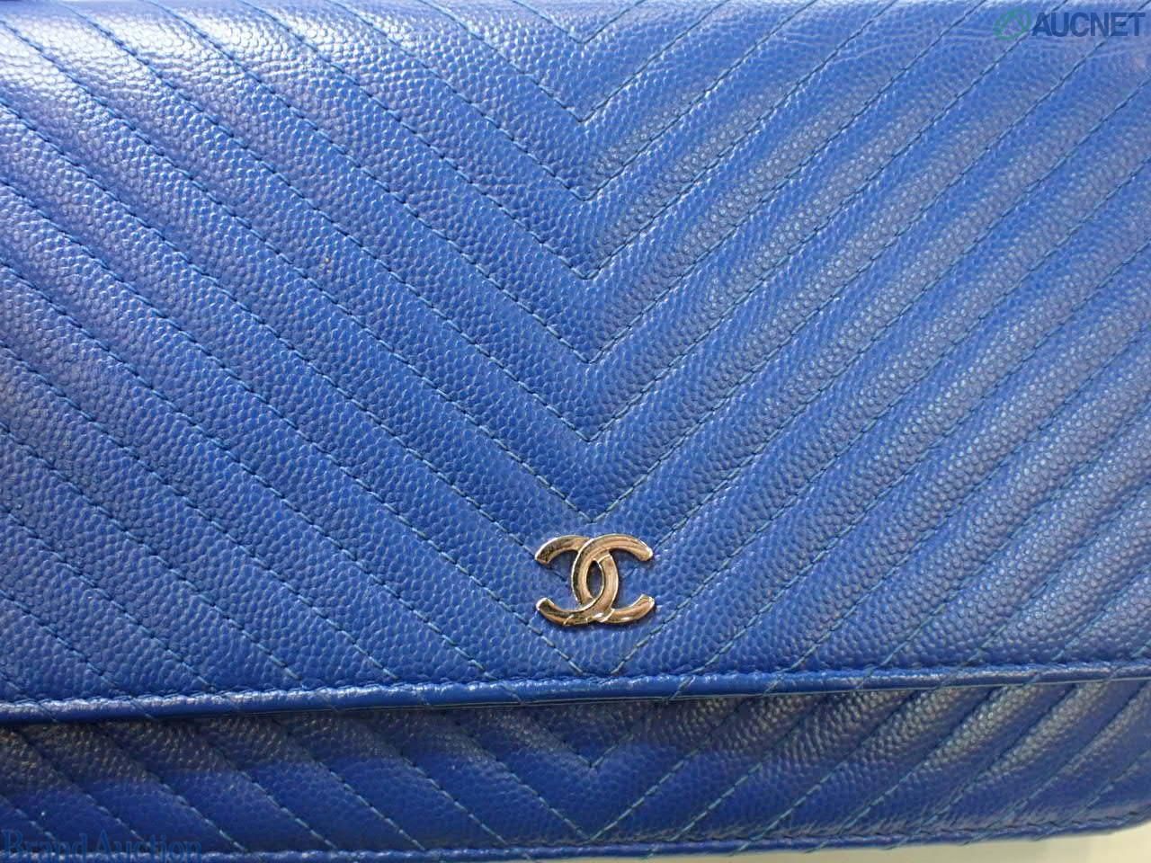 Chanel Coco Mark Chain Wallet, Calfskin Leather