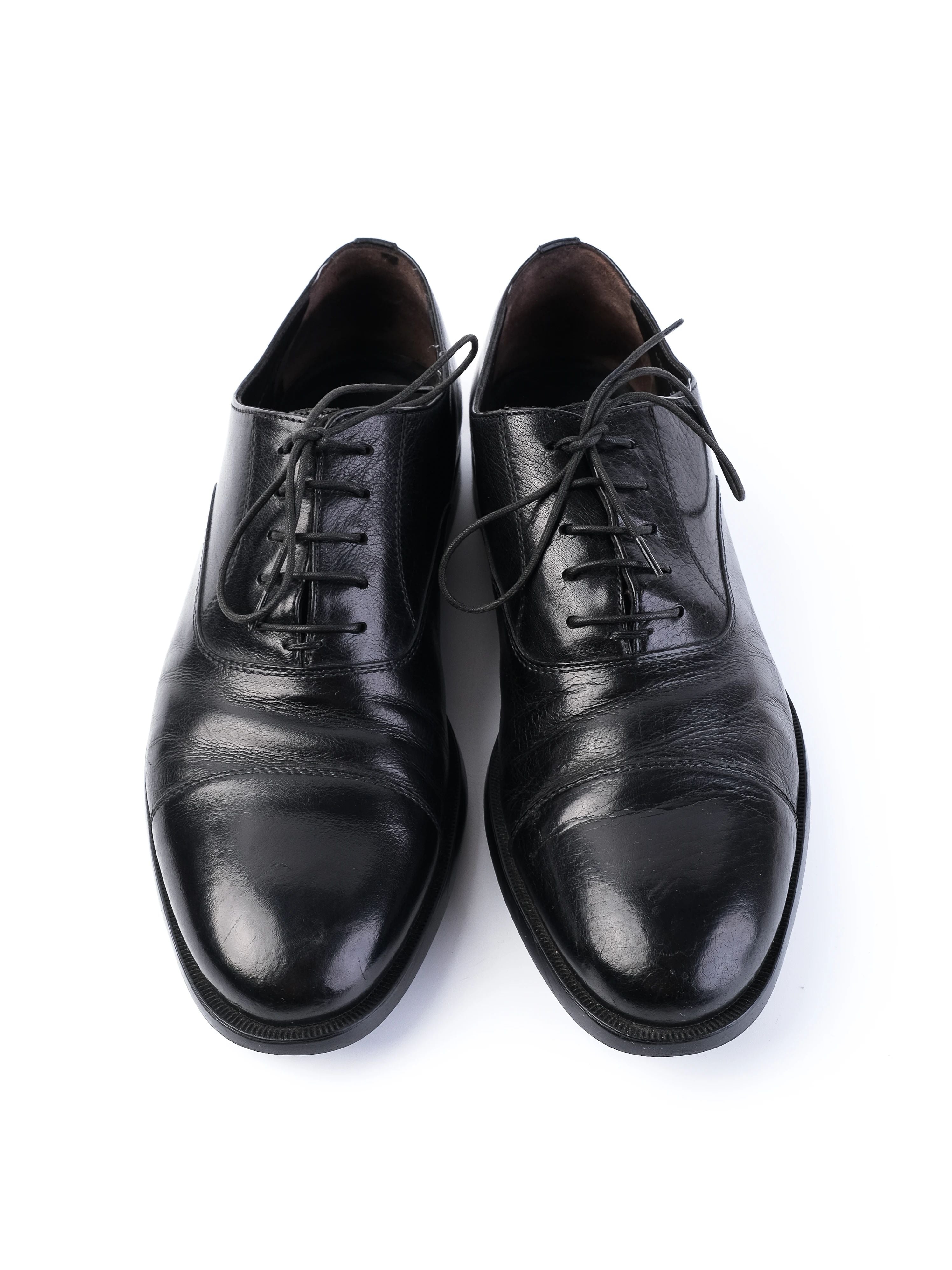 Excellent Moreschi Black Leather Dress Shoes Size 39 for Men