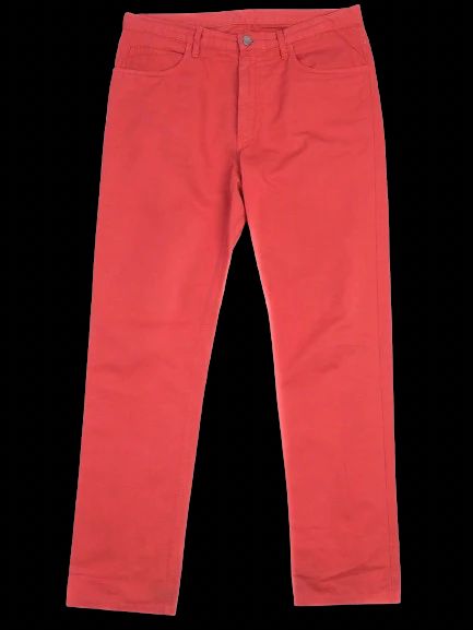 Excellent Loro Piana Red Cotton Pants Size XL for Men