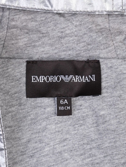 Excellent Emporio Armani Gray Hooded Jacket for Kids Size 6