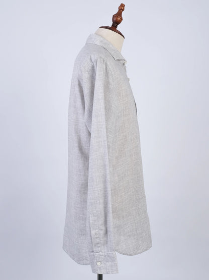 Ermenegildo Zegna Gray Long-Sleeve Button-Up Shirt Excellent Condition