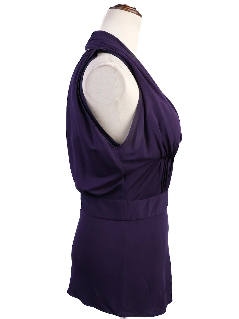 Excellent Alberta Ferretti Purple Halter Top Size M Viscose