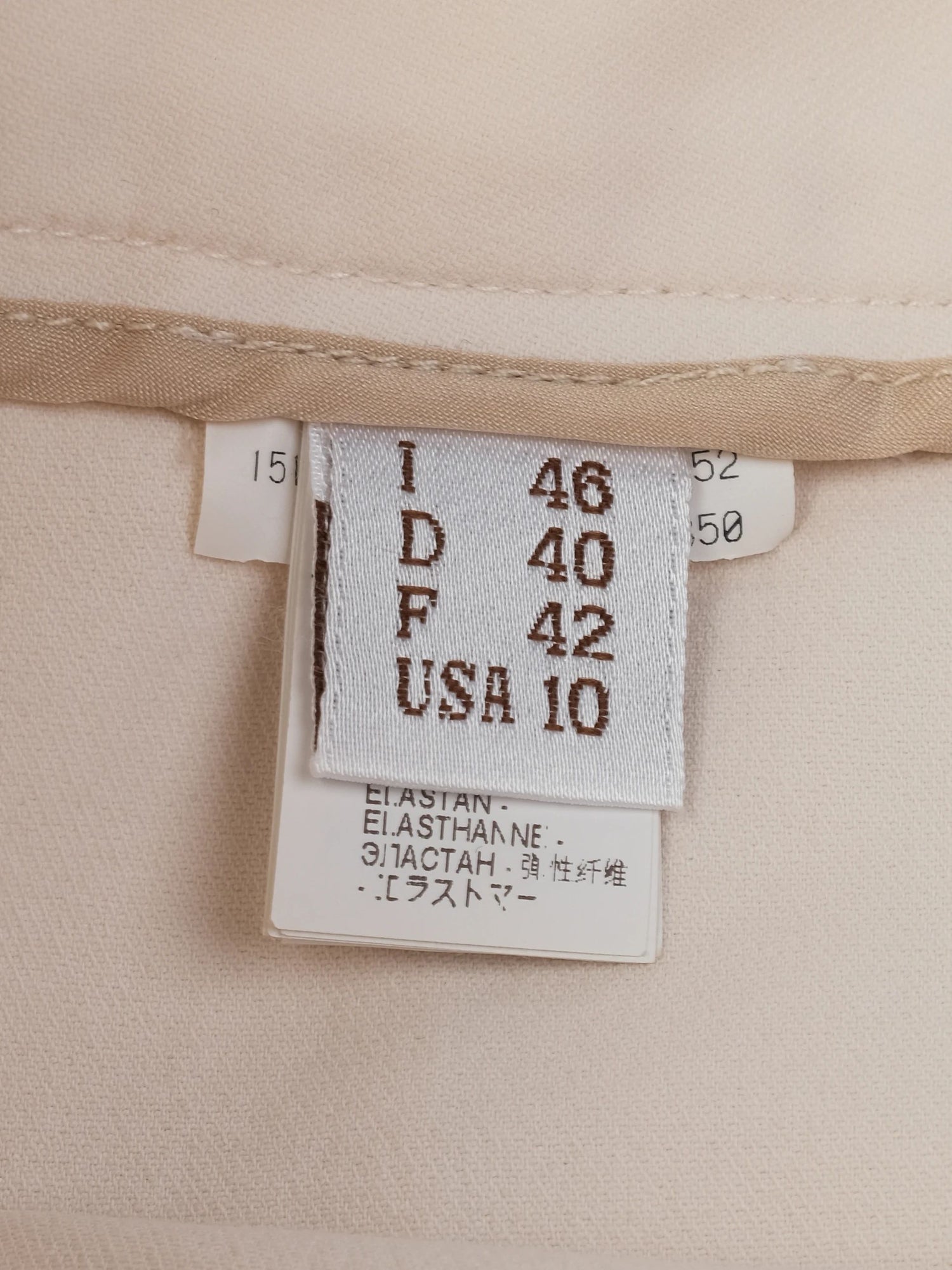 Excellent Brunello Cucinelli White Elastane WomenÕs Pants Made in Italy