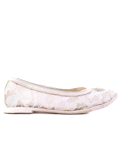 EXCELLENT Elie Saab White Lace Flats for Kids Size 31