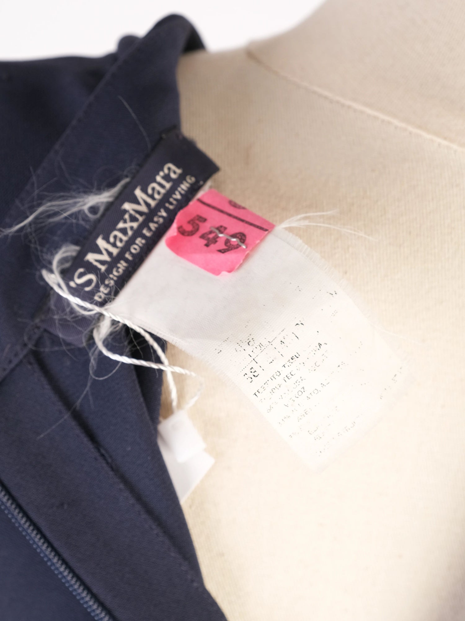 Max Mara Blue Viscose A-Line Dress Size L Excellent Condition