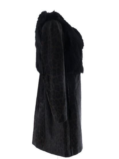 Excellent Prada Orange Fur-Like Coat Size L Women