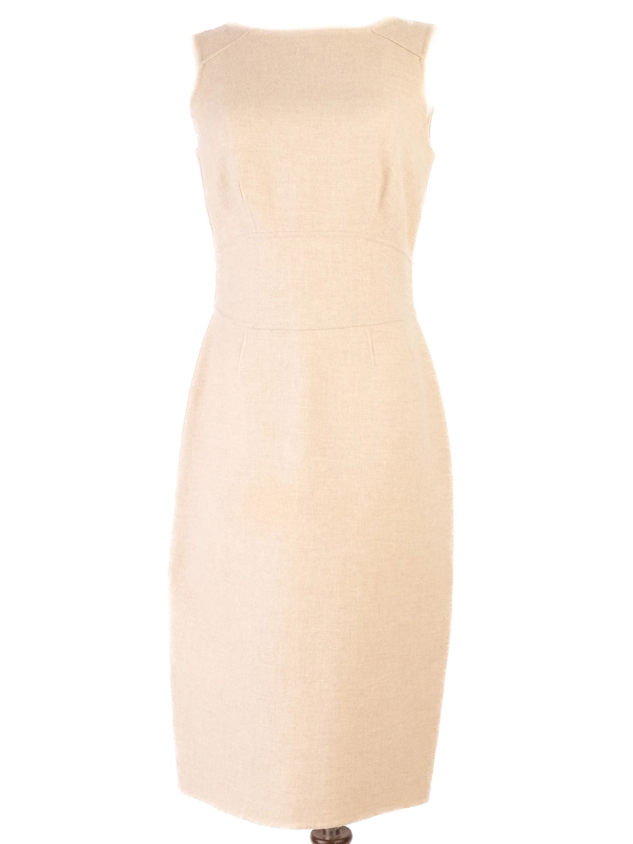 Excellent Carolina Herrera Orange Wool Sheath Dress Size S