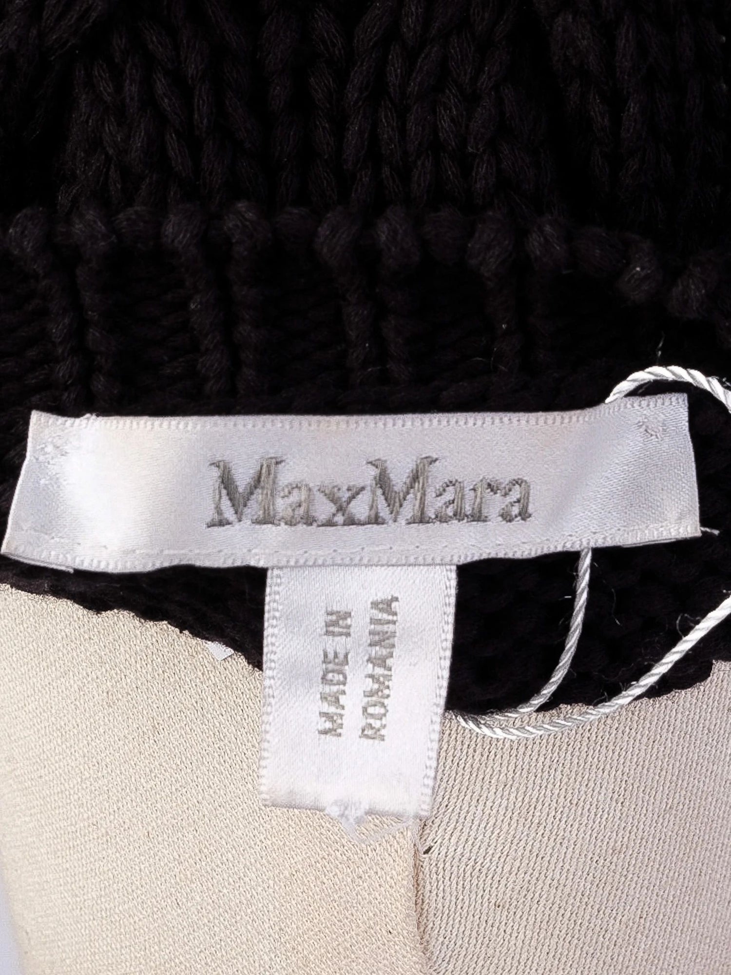 Excellent Max Mara Black Wool Short-Sleeve Sweater Size M