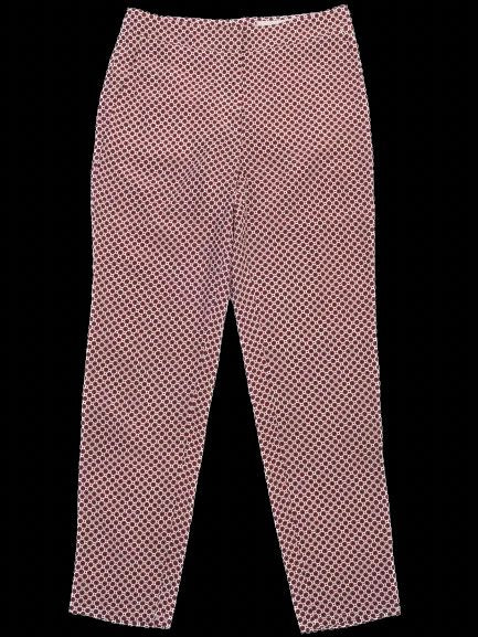 Excellent Stella McCartney Silk XS Pants Red White Pattern