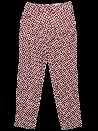 Excellent Stella McCartney Silk XS Pants Red White Pattern