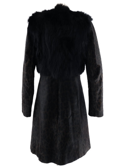 Excellent Prada Orange Fur-Like Coat Size L Women