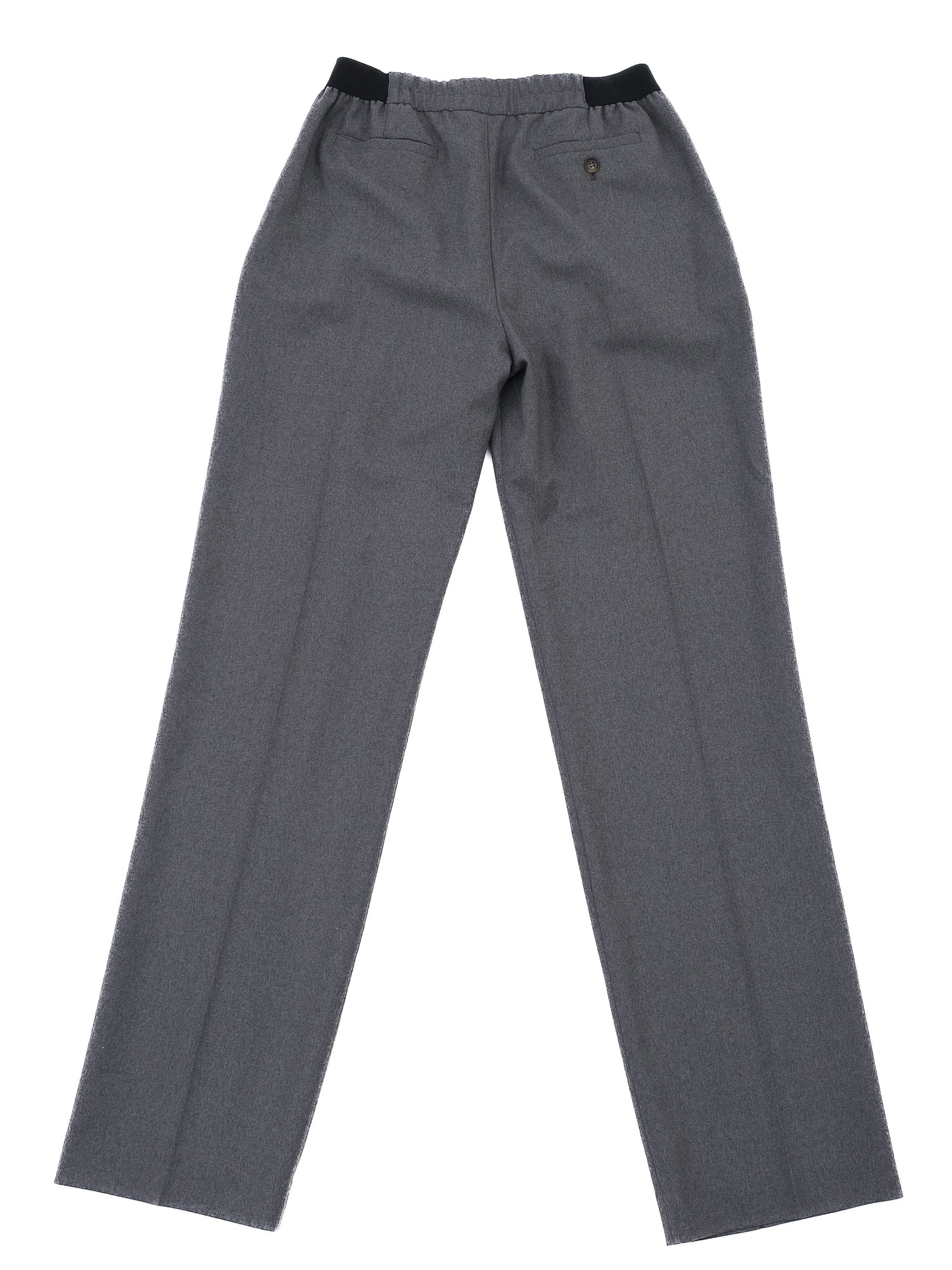 NEW Loulou Studio Gray Wool Trousers Wide Leg Size S