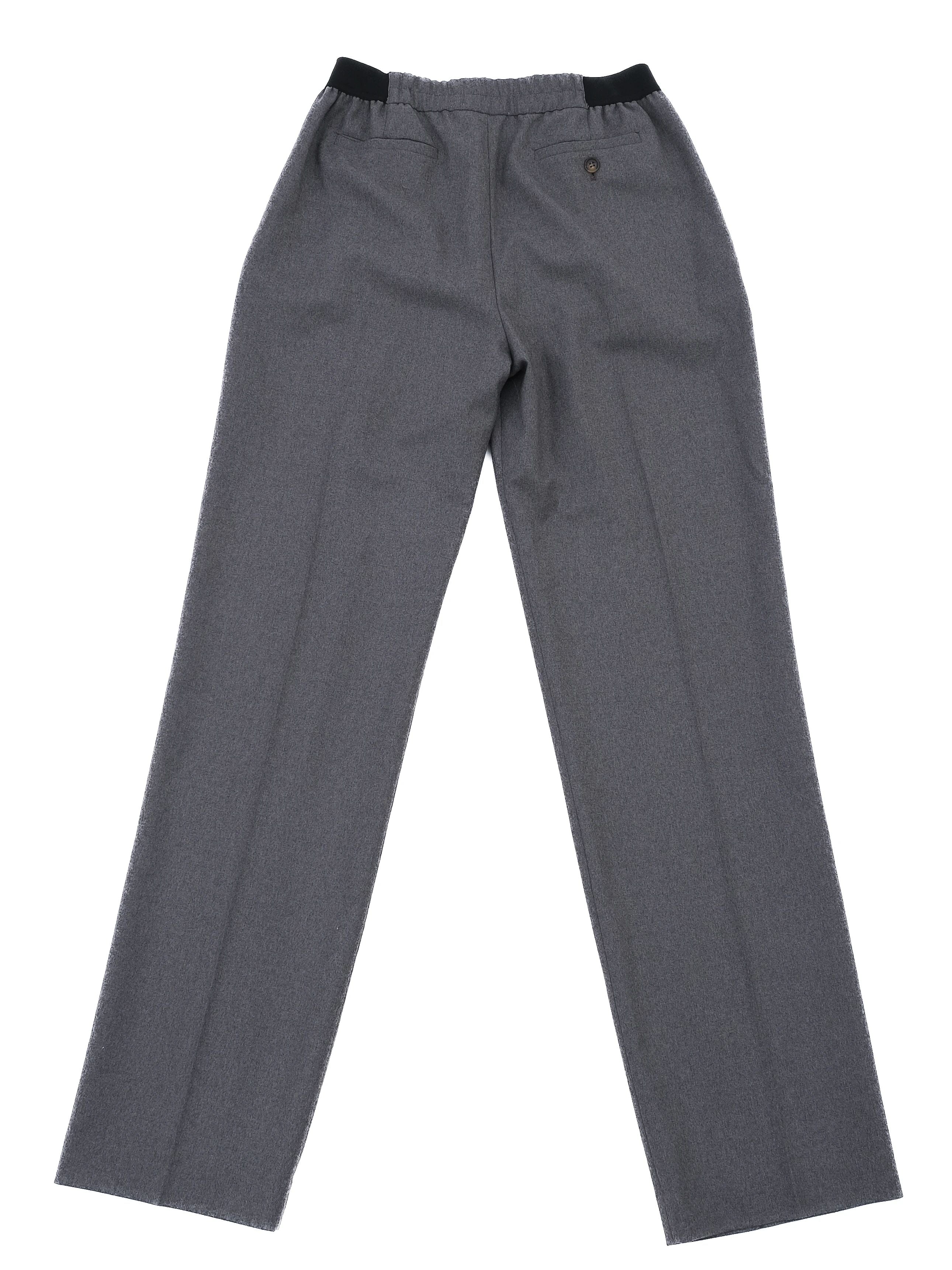 NEW Loulou Studio Gray Wool Trousers Wide Leg Size S