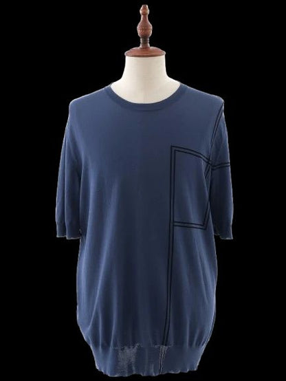 Excellent Hermes Blue Cotton Men&