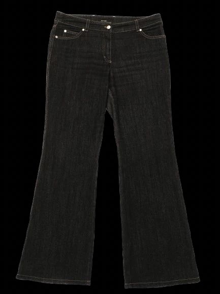 Excellent Escada Black Flare Jeans Size M Women&