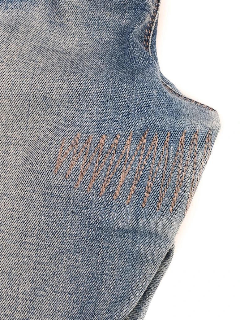 Excellent Armani Jeans Distressed Blue Cotton Size N/A