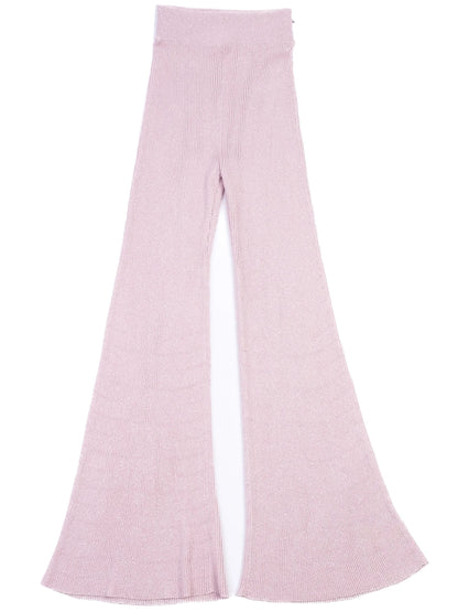 Nina Ricci Pink Ribbed Long-Sleeve Sweater Dress Size S Excellent