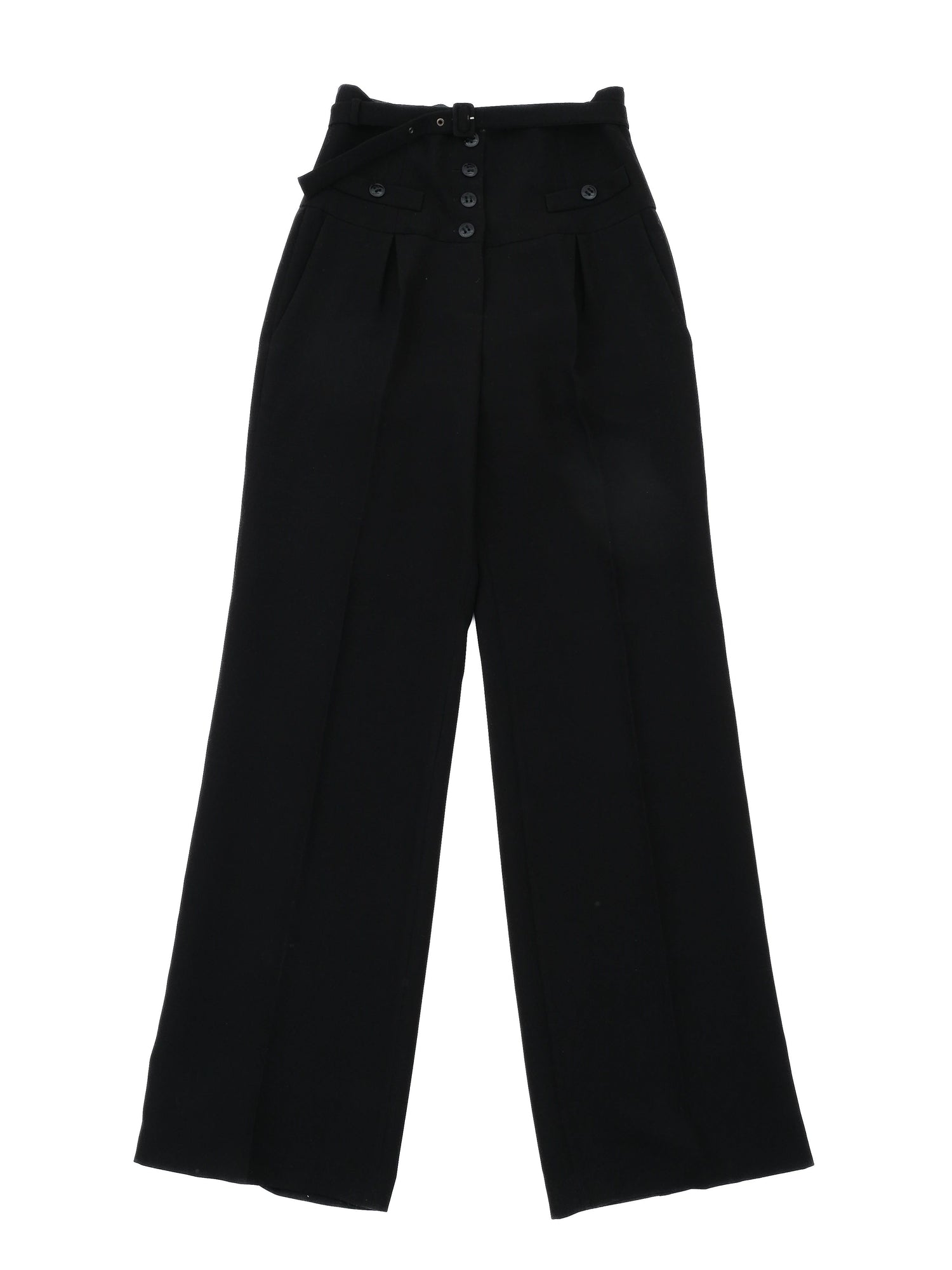Excellent Luisa Spagnoli Black High-Waisted Pants Size L