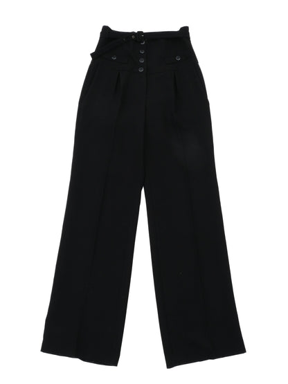 Excellent Luisa Spagnoli Black High-Waisted Pants Size L