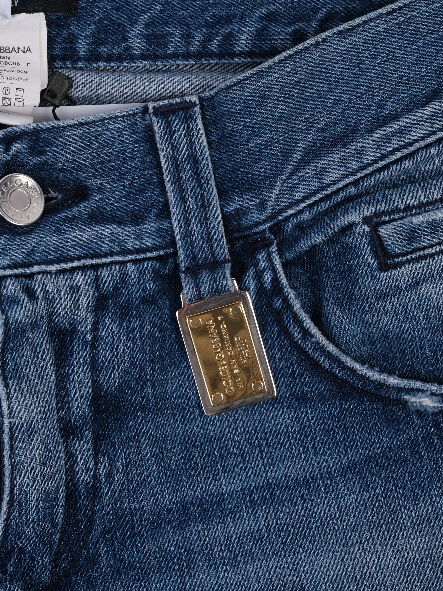 Excellent Dolce Gabbana Blue Cotton Jeans for Men