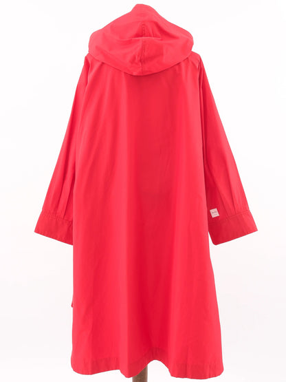 Excellent Max Mara Red Hooded Coat Size S Polyester