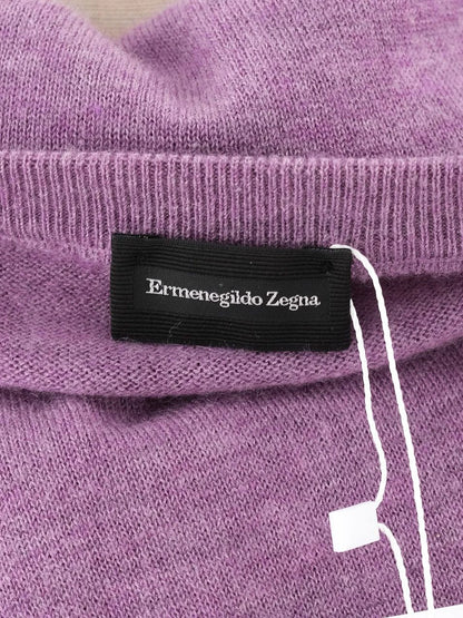Excellent Ermenegildo Zegna Purple Cashmere V-Neck Sweater Size XL
