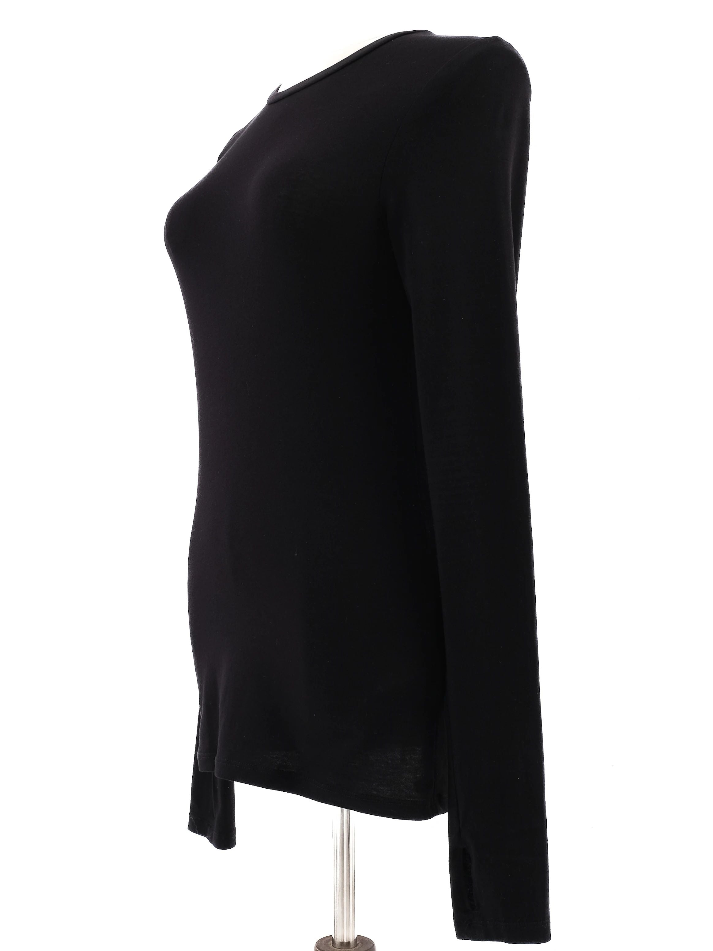 Excellent Cos Black Long Sleeve Shirt Size XS Elastane Women