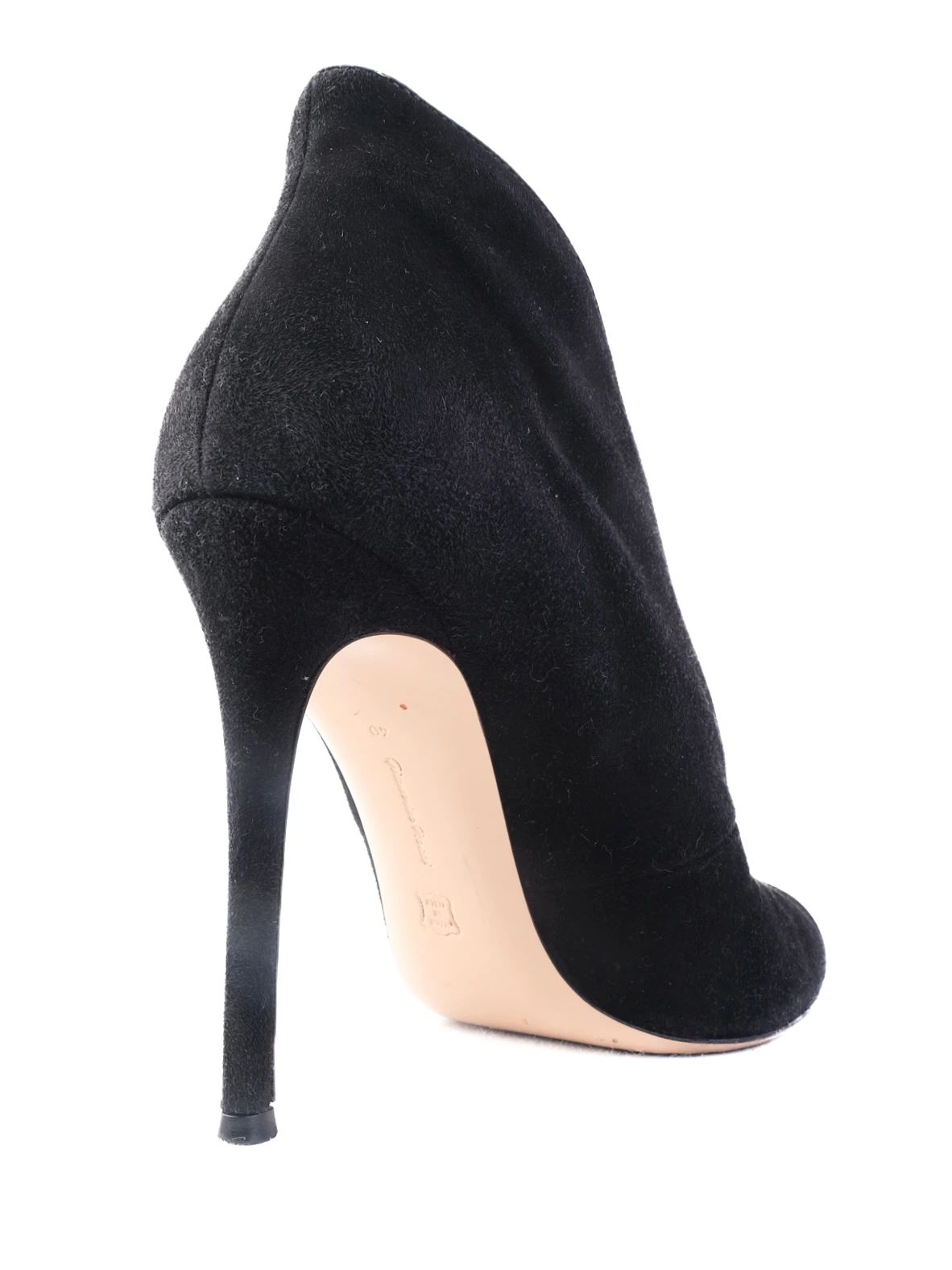 Excellent Gianvito Rossi Black Suede Stiletto High Heels Size 40