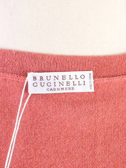 Excellent Brunello Cucinelli Orange Cashmere Sweater Size S