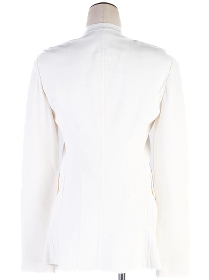 Excellent Donna Karan White Viscose Blazer Size S
