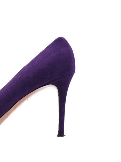 Excellent Gianvito Rossi Purple Leather Stiletto Heels Size 39.5