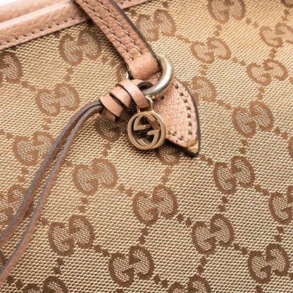 Gucci GG Canvas And Leather Bree Tote Pink
