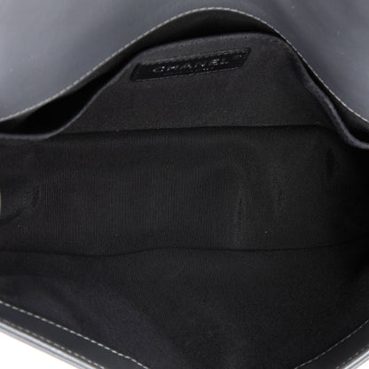 Chanel Boy Flap Bag Braided Tweed Old Medium