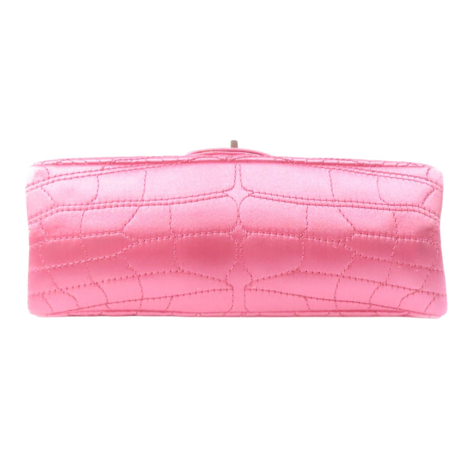 Chanel Classic Double Flap 20 Shoulder Baga Satin Pink