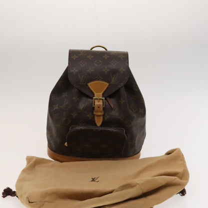 Louis Vuitton Monogram Montsouris Mm Backpack M 51136 Lv Auth