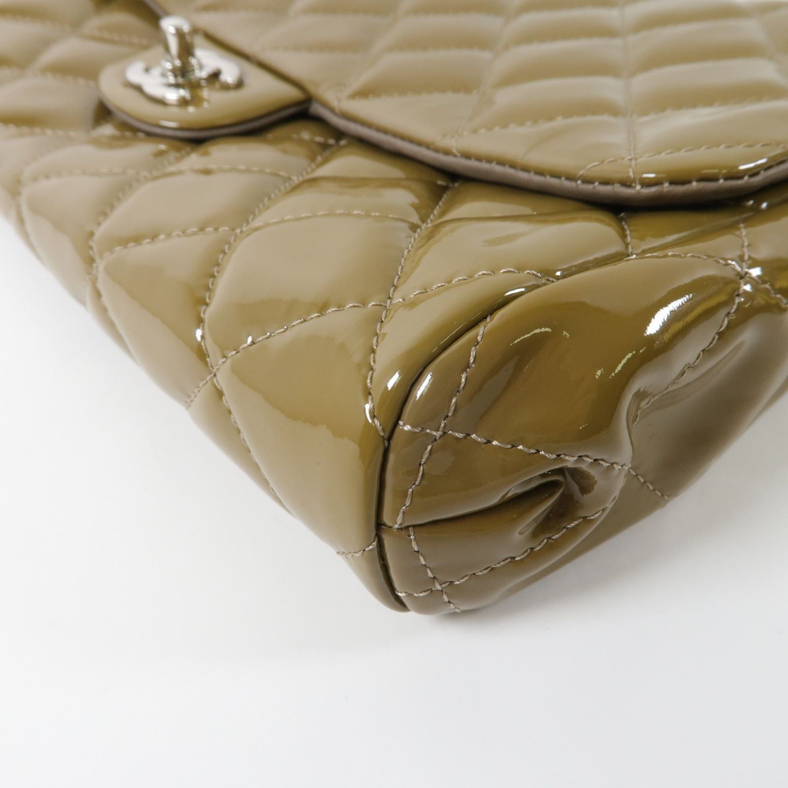 Chanel Other Lacquered Leather Shoulder Bag Silver Shoulder Bag Patent Leather