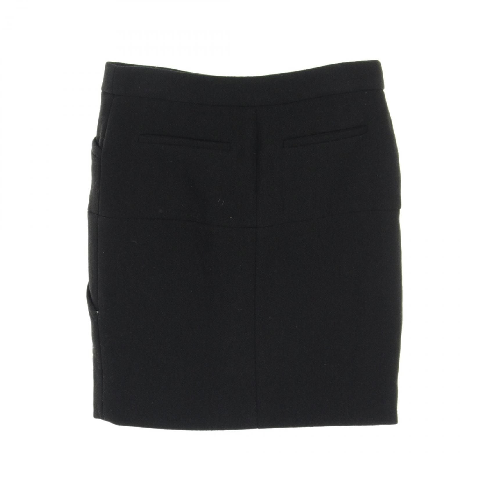 Chanel Black Skirt Wool P 44341v 32650