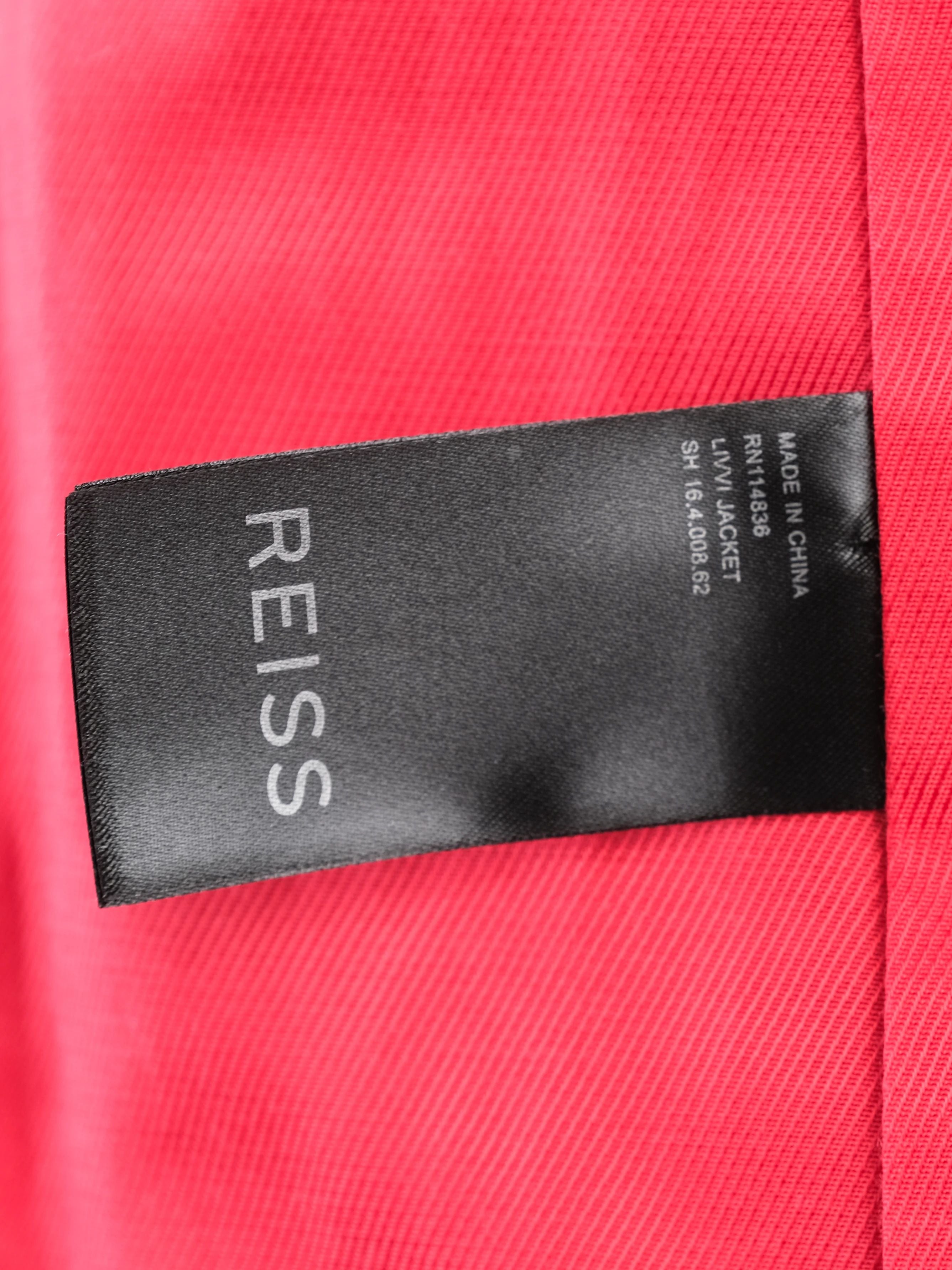 Excellent Reiss Red Wool Blazer Size L for Women