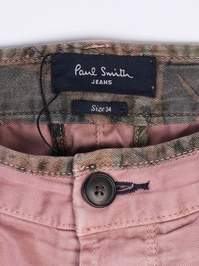 Paul Smith Excellent Pink Cotton Trousers Size L for Men